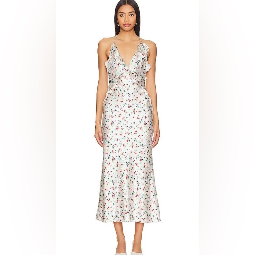 Bardot Olea Sleeveless Floral White Dress (size L) - Picture 9 of 9